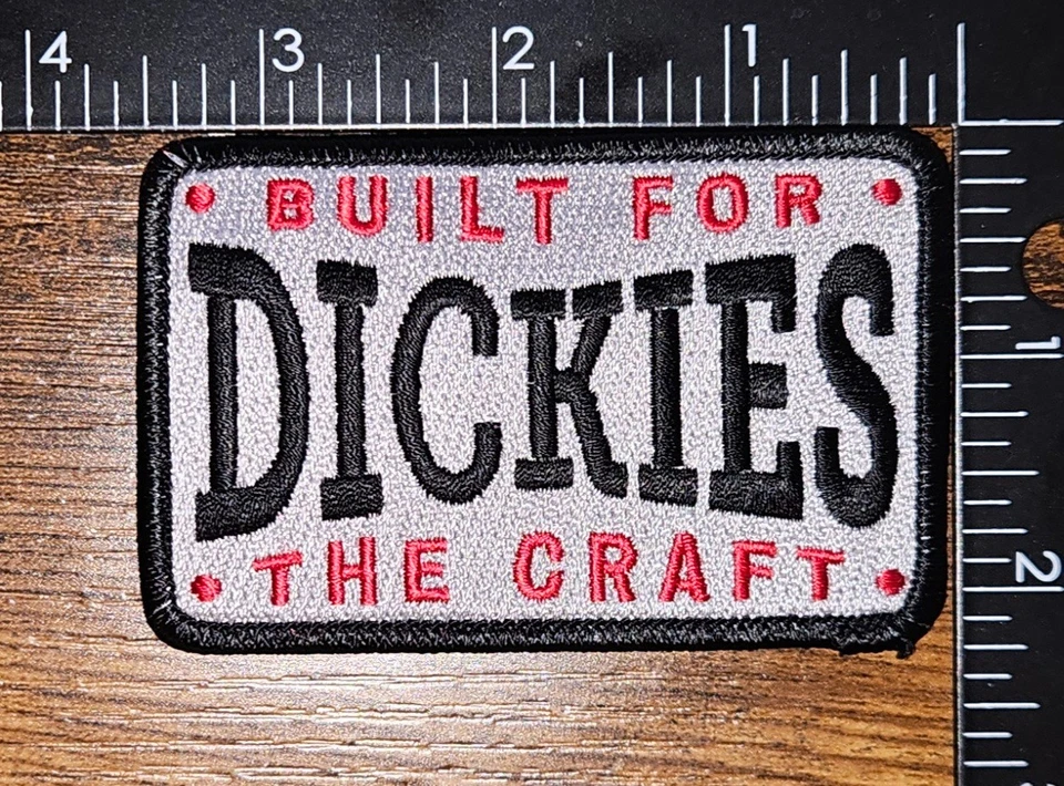 Dickies Built for the Craft Black & Red Clothing Hat Patch - Image 1 of 1