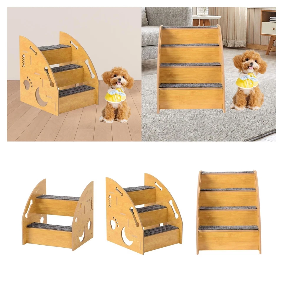 Scale per cani, gradini in legno antiscivolo, scale per animali domestici, - Immagine 1 di 1