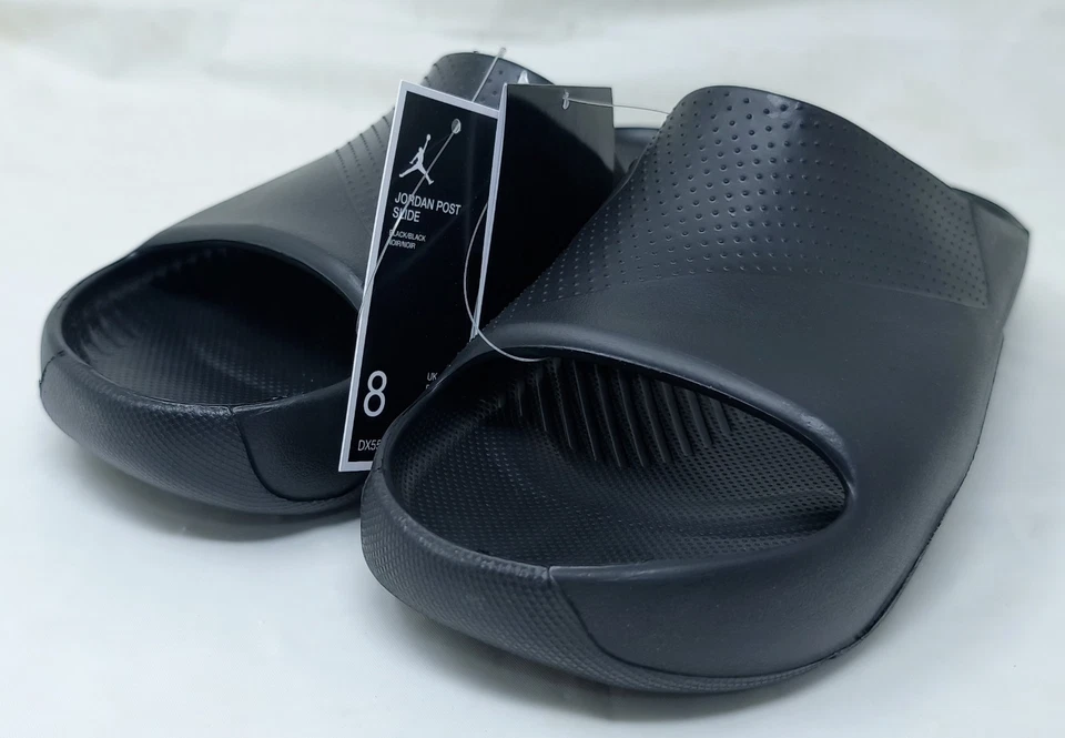 Nike Jordan Post Slide Sandals Vacation Pool Summer Mens Size 8 Black DX5575-001