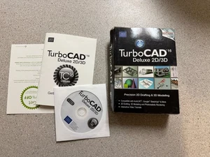 TurboCAD Deluxe 16 Precision 2D Drafting & 3D Modeling With Key. WORKING - Picture 1 of 4