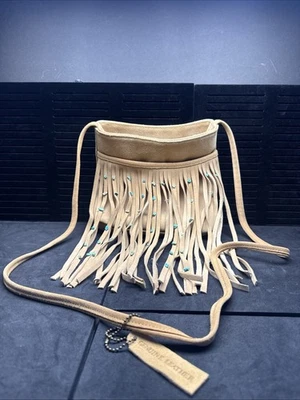 PARADOX WOMENS BROWN FRINGE LEATHER SHOULDER BAG;NEW gorgeous bag - Image 1 of 4