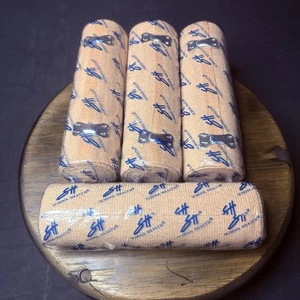 (4 Pack) School Health 6" Compression Bandages, Cotton Elastic Body Wrap w/Clips - Picture 1 of 6