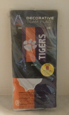 NEW CLEMSON Tigers University Flag  CU 28” x 44”.  MUST SEE Cover