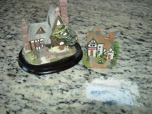 DUE CASE INGLESI VINTAGE IN RESINA IN MINIATURA--#T13A-6 - Foto 1 di 12