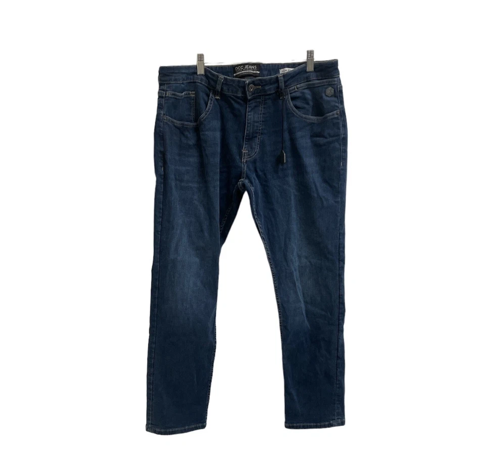 Jeans DCC azules para hombre ajustados rectos talla 36 x 29 SKU 1510 Foto 1 de 4