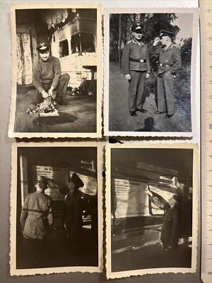 Allemagne Lot 4 Photos WW2 Luftwaffe Casquette - Photo 1/4