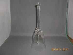 SCARCE BELFOR BOHEMIA EXQUISITE PATTERN CRYSTAL DINNER BELL 8 7/8" TALL - Picture 1 of 3