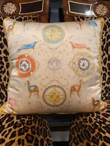 Versace Kissen Kissen Auth 40×40 hellorange guter Zustand - Bild 1 von 3