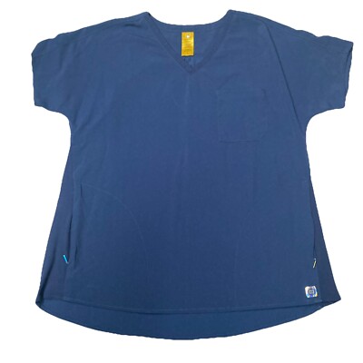 WonderWink Navy Blue Scrub Top Size Large Mod...