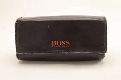 Hugo Boss Estuche de Cuero para Anteojos Marrón con Paño de Limpieza Suave, Soporte Vintage Foto 1 de 4