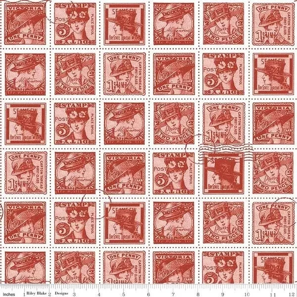 Tela acolchada roja poste de moda $7 por yarda C13895 de Riley Blake Foto 1 de 1