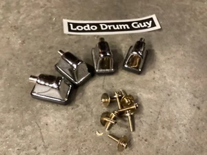 (4) Taye Pro-X etc BASS CHROME Drum Lug Casing 1" spacing YOU GET ALL FOUR #LV9 - Picture 1 of 13