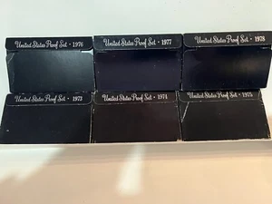1973-1978 UNITED STATES MINT PROOF SETS. (6) SETS. - Picture 1 of 13