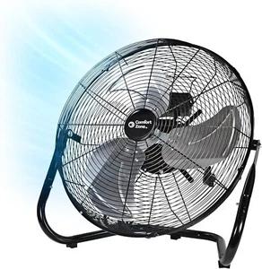 Comfort Zone 18 inch Cradle Floor Fan 3 Speed 180 Degree Adjustable Tilt - Picture 1 of 9