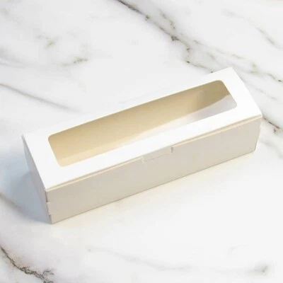 20 PCS White Boxes with Window,  Box for Packing Macarons, Small Sweets Desert - Image 1 of 4