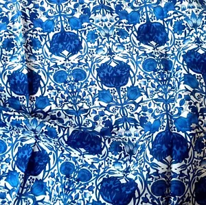 Tela de césped de algodón William Morris azul marino estampado Lodden, por 50 cm, confección - Imagen 1 de 6