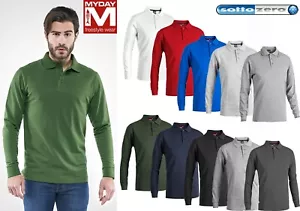 Polo manica lunga Uomo 100% Cotone Piquet Casual E Lavoro MYDAY Taglie Forti SC - Foto 1 di 15
