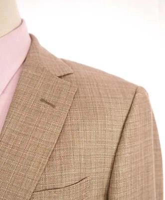 Z Zegna PATCH POCKET Solid Tan Wool/Linen Blazer 42R - Image 1 of 4