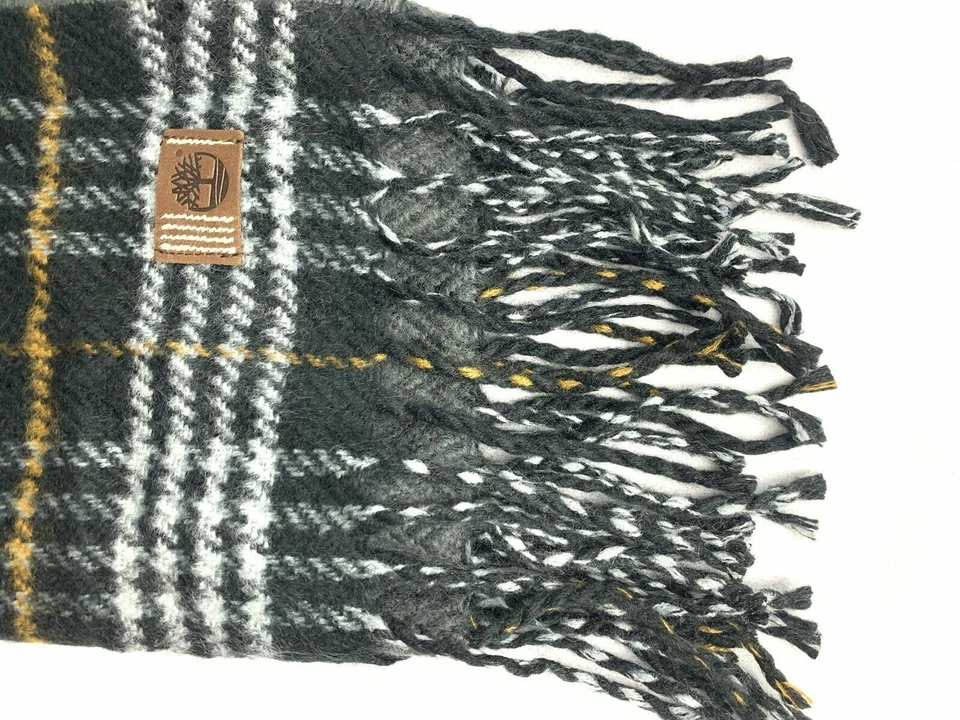 Timberland Plaid Reversible Black/Gray Unisex Neck Scarf A1GBA-001