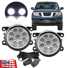 LED Bumper Fog Light Lamps Wiring Switch Relay Kit For Nissan Frontier 2005-2019