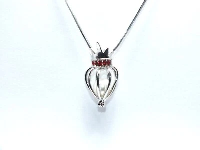 Серебряная корона подвеска жемчуг ожерелье серебряный подвеска держит драгоценный камень или бусина ювелирных изделий - Изображение 1 из 4