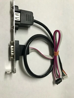 1x Doppia Porta USB2.0 A Femmina/COM a Scheda Madre 10 Pin 2.0mmCavo con Staffa - Immagine 1 di 4