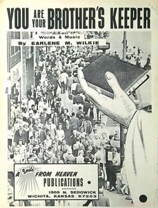 YOU ARE YOUR BROTHER'S KEEPER 1972 Sheet Music,  Earlene M. Wilkie   80m - Picture 1 of 2