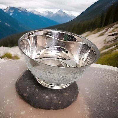 WM.A.RODGERS BY ONIEDA PAUL REVERE SILVER PLATE FOOTED BOWL-6" (reproduction) - Image 1 of 4