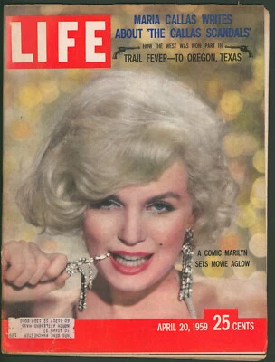 Life Magazine April 20, 1959 ~ Marilyn Monroe ~Some Like It Hot~ Maria Callas - Imagem 1 de 4