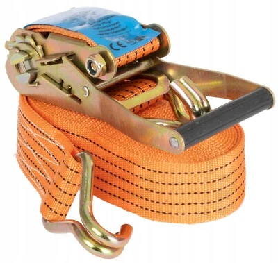 Cinghia a Cricchetto Professionale Nastro Ancoraggio ad Uncino Fissaggio Carico - Immagine 1 di 4