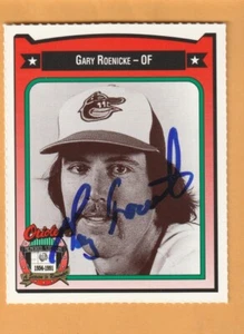 Gary Roenicke Baltimore Orioles AUTO signed 1991 Crown Card Whittier College - Bild 1 von 2