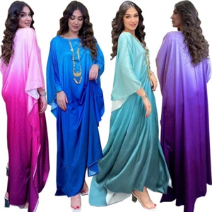 Dubai Women Muslim Maxi Dress Islamic Kaftan Evening Cocktail Party Dresses Gown - Bild 1 von 58