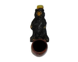 Standing Grizzly Bear Handmade Tobacco Smoking Mini Hand Pipe Wildlife Animal - Picture 1 of 2