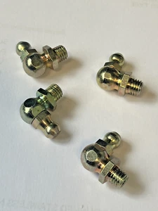 Classic Austin Rover Mini Cooper BMC Grease Nipples UK Made Plated 90 DEG ! - Picture 1 of 1