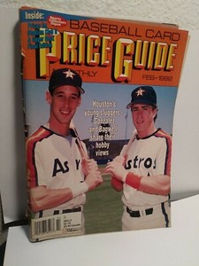 February 1992 SCD Baseball Card Price Guide Monthly Astros Cover with cards M