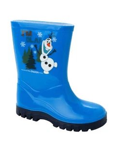 Girls Boys New Olaf Winter Wellies Wellington Snow Rain Waterproof Boots UK 6-12 - Picture 1 of 3