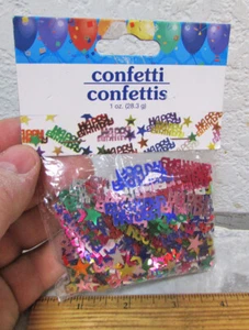 Confeti de feliz cumpleaños en una bolsa sin abrir 1 oz, ¡artículo de fiesta divertido! - Imagen 1 de 3