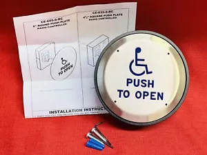 NEW-Curran CE-605-NA-SM-RC Round Handicap Push Plate Switch-Radio Controlled - Picture 1 of 5