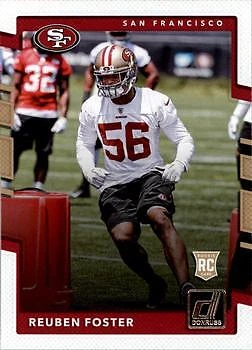 2017 Donruss #382 Reuben Foster NM - Image 1 of 2