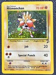 2000 Hitmonchan #8/130 Holo LP Rare Pokemon Base Set 2 Vintage WOTC - Bild 1 von 10