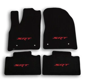 16-19 Jeep Grand Cherokee Black Ultimat Carpet - 4pc Mat Set with Red SRT Logo - Foto 1 di 9