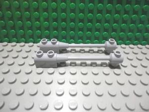 Lego 2 Light Bluish Gray 1x8 bar with brick and studs - Picture 1 of 1