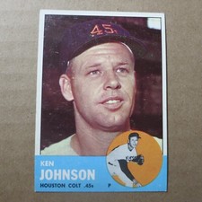 Ken Johnson 1963 Topps #352 Houston Colt .45s
