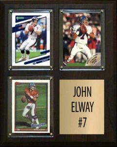 John Elway 7 3 Card Plaque Donruss Fleer Topps 2023 2024 Denver Broncos - Picture 1 of 4