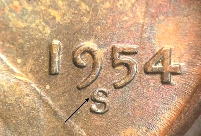 1954 S Lincoln Wheta Cent-"RPM-1MM-002 Variety"-(S/S West)-&-Die Chips on Rv-AU - Image 1 of 4