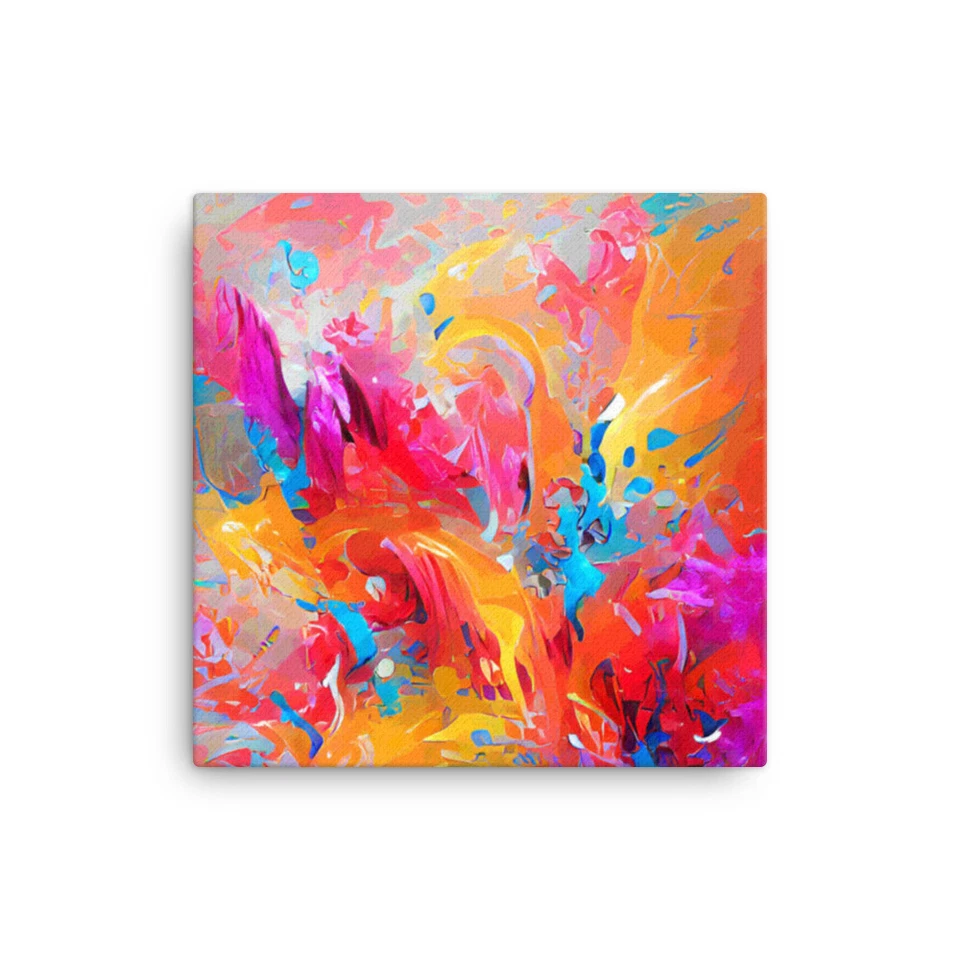 Uplift Abstract Colourful Painting Wall Art Hanging Framed Canvas Home Decor - Image 1 of 1