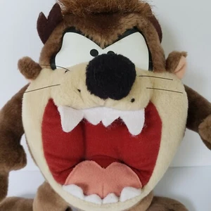Vintage 1997 Applause Plüschtier Warner Bros. Taz tasmanische Teufel biegbare Puppe 8" - Bild 1 von 5