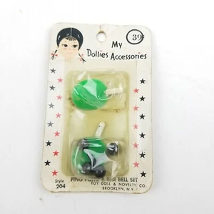 Vintage My Dollies Accessories Ping Pong & Bar Bell Set Style 204 Dollhouse - Picture 1 of 6