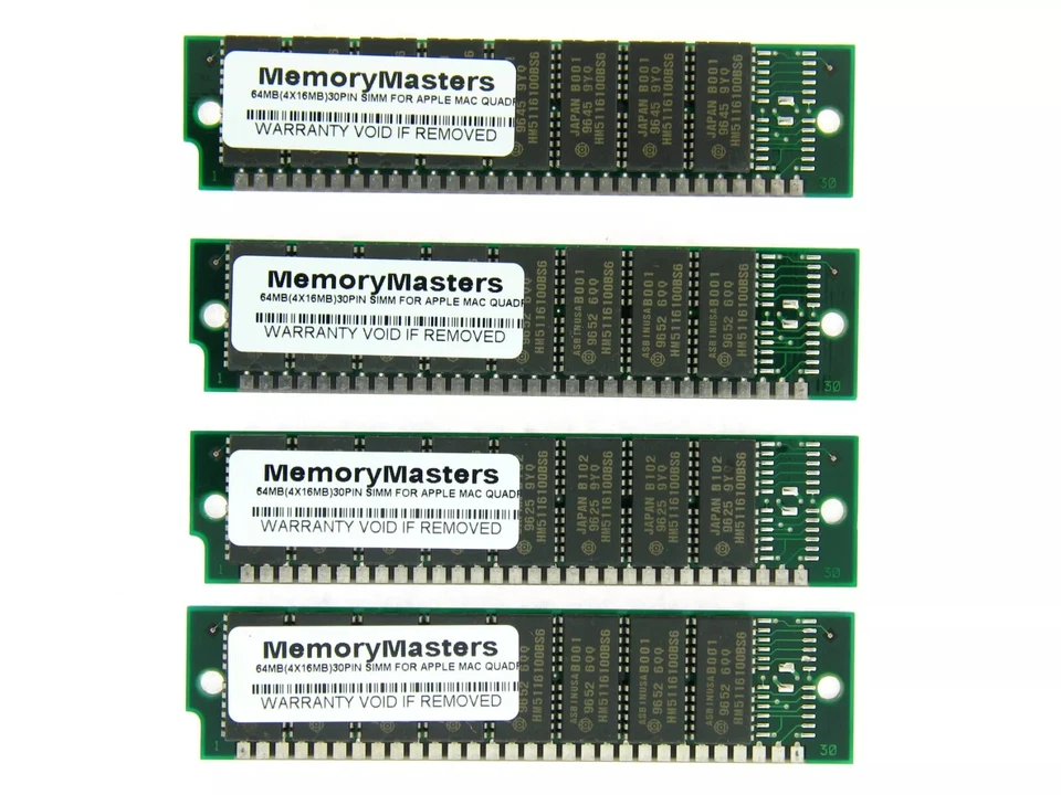 64MB 4x16MB 30pin 16x8 FPM SIMM for Apple Mac Quadra 900 905 - Image 1 of 1