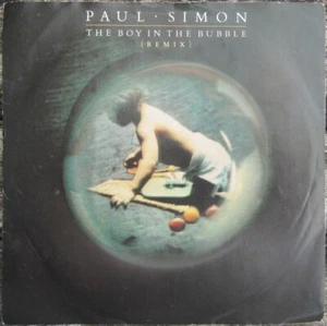 PAUL SIMON The Boy In The Bubble (Remix)/Hearts And Bones WB 1986 Excellent - Picture 1 of 4